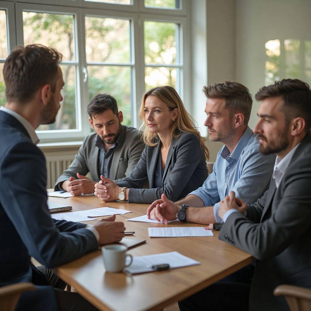 Consulting session with local business owners